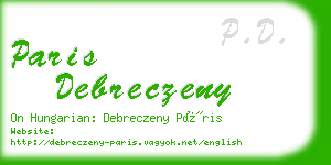paris debreczeny business card